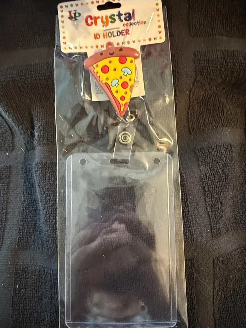 Pizza Slice ID Holder - Yellow & Pink
